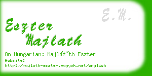 eszter majlath business card